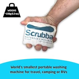 Scrubba UNTOUCHED Laundry Bag, Environmentally Friendly Portable Washing Machine, Lightweight Manual Washing Machine for Travel, Camping and Baby Clothing, Travel Supplies, Use with Detergent or Hand — thumbnail 3