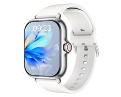 Sjika - Smartwatch – Bluetooth bellen & berichten – Fitness & slaapmonitor – 100+ sportmodi – iPhone & Android – Zilver - RVS - Mannen & Vrouwen