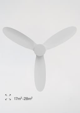 CREATE - 40W stille plafondventilator Ø132 cm - Wit - Met licht - Controller voor wandmontage + afstandsbediening - WIND LITE — thumbnail 3