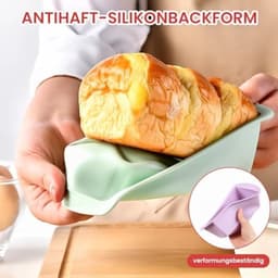 PromoHome 5-delige Siliconen Broodbakvormen Set - Rechthoekige Anti-Aanbak Bakvormen voor Oven, Airfryer en Vaatwasser - Geschikt voor Brood, Cake en Brownies — thumbnail 5