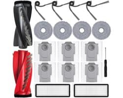 Accessoires Geschikt voor Roborock Qrevo Curv/Qrevo Curv S5X/Qrevo Edge/Qrevo Edge, S5A, JKOISL 1x Main rolborstel, 6x stofzak, 4x zijborstels, 2x filter 4x mopdoekjes