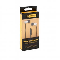 JB Connect - Metalen Oortjes met Microfoon - Zilver - Kabel — thumbnail 1