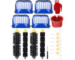 Reserveonderdelen borstels gescht voor iRobot Roomba 600 Serie 605 606 610 615 616 620 621 625 630 631 632 650 651 653 655 660 670 671 676 680 681, Fill Borstelaccessoireset, 17 stuks