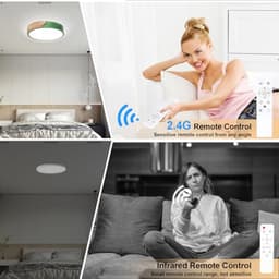 Dimbare Houten Plafondlamp met Afstandsbediening voor Moderne Interieurs — thumbnail 3