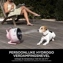 Krachtige Draagbare Ventilator met Verneveling - Geschikt voor Binnen en Buiten, Stil, Draadloos en Lichtgewicht, Tot 20 Meter Luchtstroom — thumbnail 4