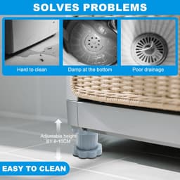 Wasmachine van 1-5 meter- universele verhogingskussens voor de basis van de wasmachine- schokdemper voor de wasmachine- trillingsdempers voor de koelkast- vergemakkelijkt het verwijderen van stof van de vloer — thumbnail 2