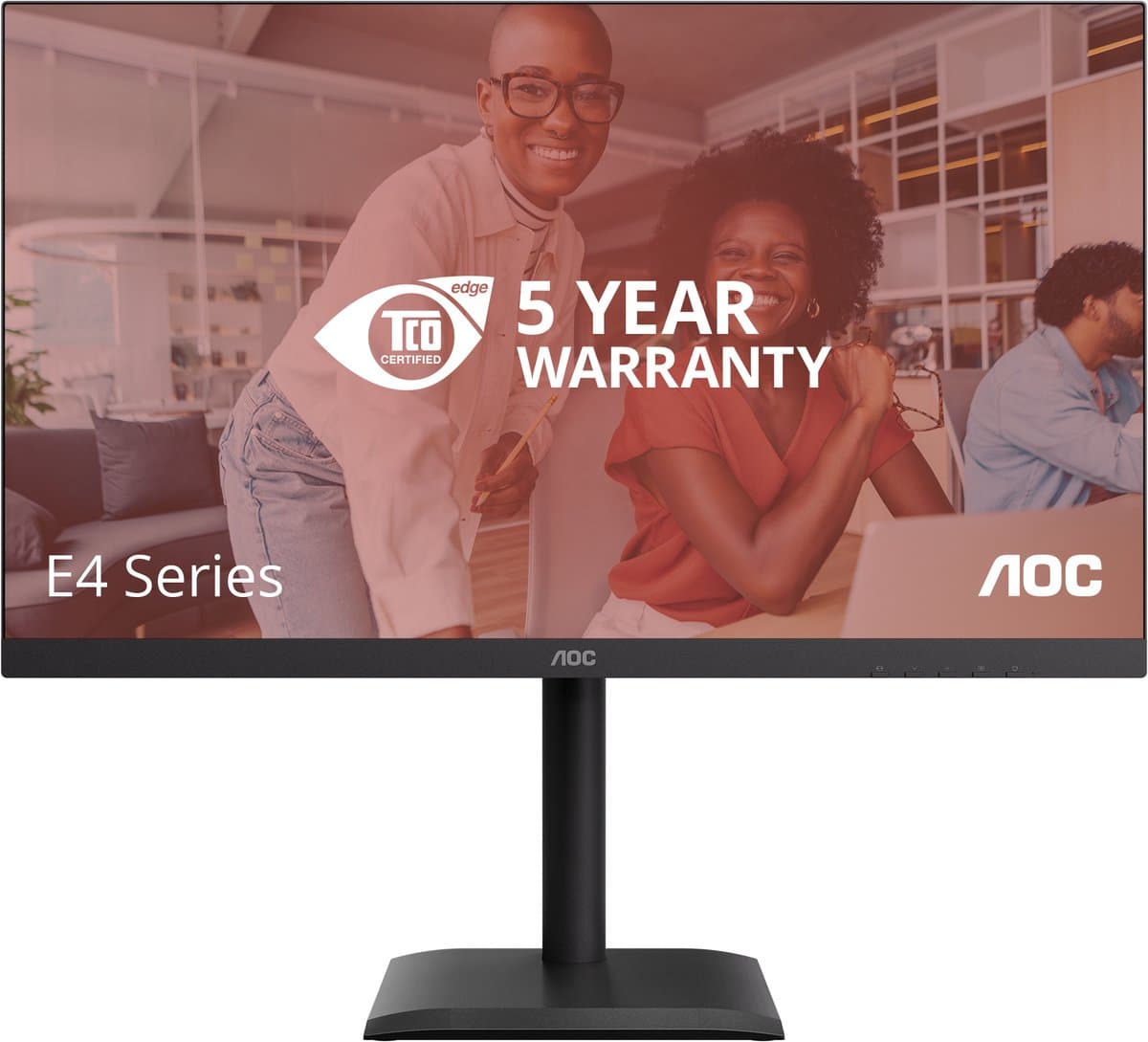 AOC E4 U27E4CV monitor 68,6 cm (27") 3840 x 2160 pixels 4K Ultra HD LED zwart — afbeelding 1