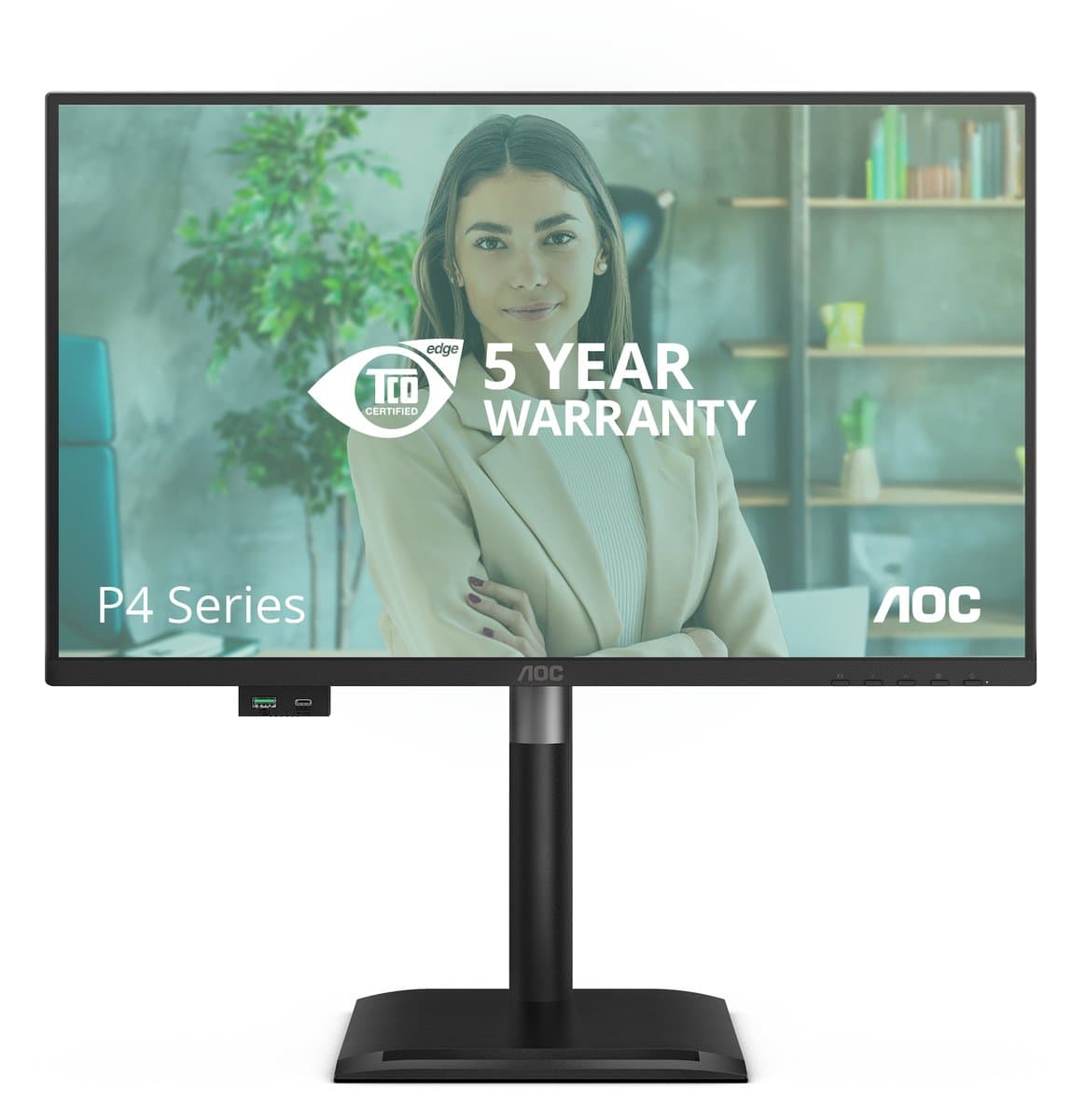 AOC 24P4U computer monitor 60,5 cm (23.8") 1920 x 1080 Pixels Full HD Zwart — afbeelding 1