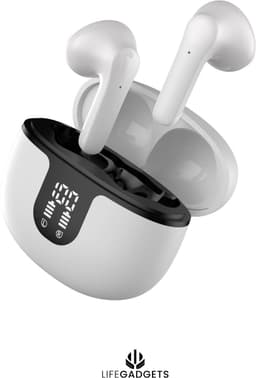 Lifepods s61 draadloze oordopjes - Bluetooth oordopjes - Draadloze oortjes - Oortjes draadloos - Earpods - Sport oordopjes - Geschikt voor Smartphone & Laptop - Wit — thumbnail 3