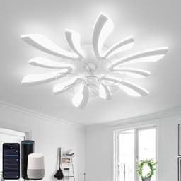 Slimme Plafondventilator met Stijlvol Licht en Spraakbesturing voor Slaapkamer en Keuken — thumbnail 2