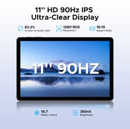 Doogee Tab G6-Android 15 Tablet-11 inth +90Hz - 4G LTE -6GB RAM+256 GB ROM (2TB TF) - Dubbele luidsprekers -8000 mAh- T7250 octa-core - 5G WiFi - BT5.0- Grijs — thumbnail 5