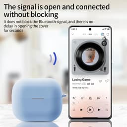 Telestore - hoesje geschikt voor Samsung Galaxy Buds3 FE / Buds 3 / 3 Pro soft case cover - roze - TPU hoesje Beschermhoes - Samsung Galaxy Buds3 FE / Buds 3 / 3 Pro Cover - Buds3 hoesje - gel hoesje met sleutelhanger — thumbnail 4