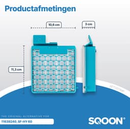SQOON® XL Filterset geschikt voor Miele Boost CX1 stofzuiger - 2 STUKS - Gelijk aan model: SF-HY 60 - Vervangt HEPA-filter 11639240 - Voor schone en allergievrije uitblaaslucht — thumbnail 5