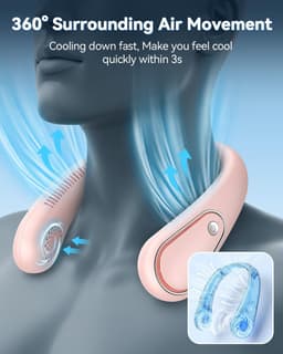 Oplaadbare Draagbare Mini Ventilator - USB, 360° Koeling, 3 Snelheden, Stil Ontwerp voor Thuis, Kantoor en Reizen — thumbnail 3