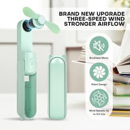 Draagbare Mini Ventilator met 3 Snelheden - Oplaadbare Persoonlijke Ventilator met Powerbankfunctie — thumbnail 5