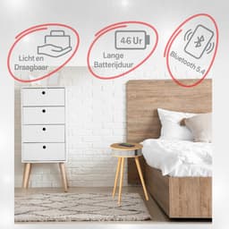 Doppler Barista SoundTable – 3-in-1 Bluetooth Speaker Tafeltje met Wireless Charging & Houten Design – Lichtbruin — thumbnail 2