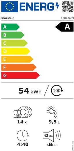 Klarstein Vaatwasser Verosteel inbouwvaatwasser 60 cm - 14 couverts, 9 programma's, stil 42 dB, energieklasse A, AquaStop, kinderslot, roestvrij staal, inbouwvaatwasser - Vaatwasmachine - voor Keuken - Energiezuinig - RVS - Dishwasher — thumbnail 16