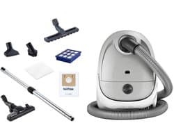 Nilfisk One Prime & Clean – Compacte stofzuiger met zak, 750 W motor, 3 L capaciteit, HEPA 13-filter en parketborstel