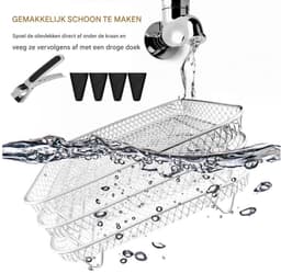 EXCITAT Airfryer standaard - Airfryer accessoire - Stapelbaar - Geschikt voor Ninja Dual Airfryer — thumbnail 6