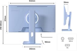JAPANNEXT Gaming Monitor 23.8" IPS Full HD (1920x1080) 120Hz 0.5ms Pastel Blauw | JN-IPS238G120F-HSP-BB — thumbnail 5