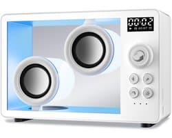 IBETTERTEC - Draagbare luidspreker Bluetooth-desktopluidspreker Bluetooth-luidspreker - Ondersteunt Bluetooth/TF-kaartinvoer - wekker - sfeerverlichting