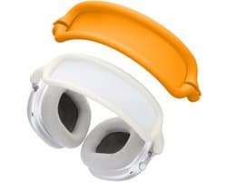 kwmobile band voor koptelefoon - geschikt voor AppleAirPods Max / AirPods Max 2 - Hoofdband cover van zacht siliconen materiaal - In oranje
