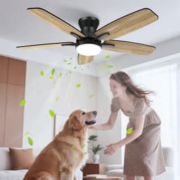 Thuys – Plafondventilator – Met Verlichting – Ventilator Voor Slaapkamer – Air Cooler – Met Afstandsbediening — thumbnail 3