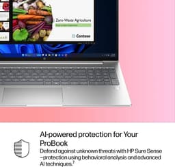 HP ProBook 4 G1i AI PC - Laptop - 16 inch - WUXGA - Intel Core Ultra 5 225U - 16GB DDR5 - 512GB SSD - Wi‑Fi 7 - Windows 11 Pro - Zilver — thumbnail 4