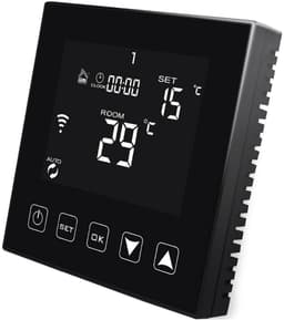 MKSS® Thermostaat voor cv - Draadloos met Wifi - Met App - Zwart — thumbnail 1