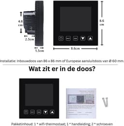 MKSS® Thermostaat voor cv - Draadloos met Wifi - Met App - Zwart — thumbnail 5