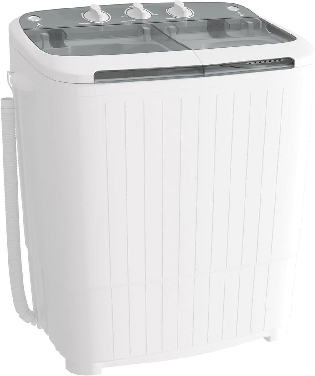 Draagbare 2-in-1 Wasmachine met Centrifuge - Compacte Mini Twin Tub voor Kamperen en Appartementen - 7,3 kg Capaciteit — afbeelding 1