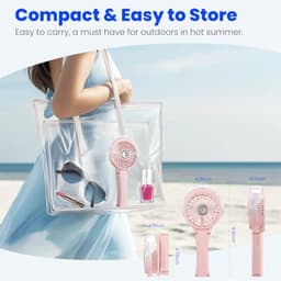 Draagbare ventilator met 2600 mAh batterij en verstuiverfunctie — thumbnail 2