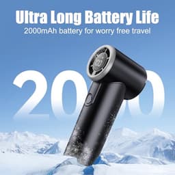 Handventilator met 5-traps wind en oplaadbare 2000 mAh accu — thumbnail 3