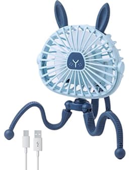 360° Rotating Handheld Fan - Ultra Quiet Clip-on Fan voor Strollers en Personal Gebruik — thumbnail 5