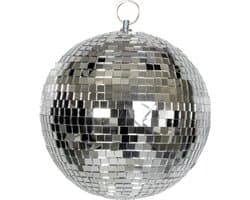 KIMU® Discobal Ø 20 cm Klein - Discobol Spiegelbol Zilver Spiegeltjes Disco Bal Bol - Kinderkamer Feestje Discolamp Decoratie Space Planeet Festival