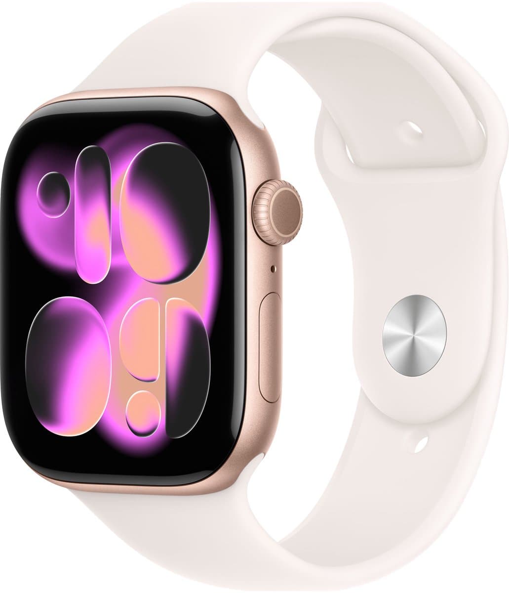 Apple Watch Series 11 gps - 46mm Aluminium Case - Light Blush Sport Band M/l Smartwatch Rose Gold — afbeelding 1