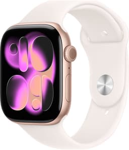 Apple Watch Series 11 gps - 46mm Aluminium Case - Light Blush Sport Band M/l Smartwatch Rose Gold — thumbnail 1