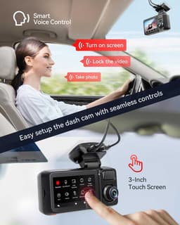 RedTiger F17 Elite 4K 128gb night vision dashcam - 4K + 2x Full HD resolutie met Sony Starvis 2 sensoren – Interieur camera - 128gb Micro SD kaart - 3,0 inch touchscreen Lcd - Wifi en Gps - Parkeerbewaking - G-sensor - Loop recording — thumbnail 5