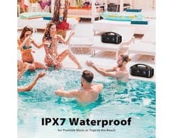 Draadloze Bluetooth Luidspreker met 90 W Geluidsvermogen en LED Lichten voor Feestjes - Waterdicht en Draagbaar - 30 Uur Speeltijd