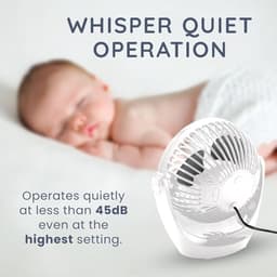 Krachtige USB Bureauventilator met 360° Draaibaarheid - Mini Ventilator met 3 Snelheden, Stil en Compact voor Thuis en Kantoor — thumbnail 5