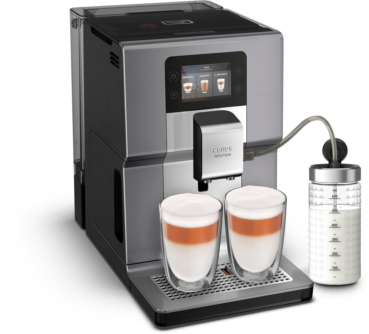 Krups Intuition EA875E - Volautomatische Espressomachine - Chrome - Touchscreen - Personaliseerbaar — afbeelding 1
