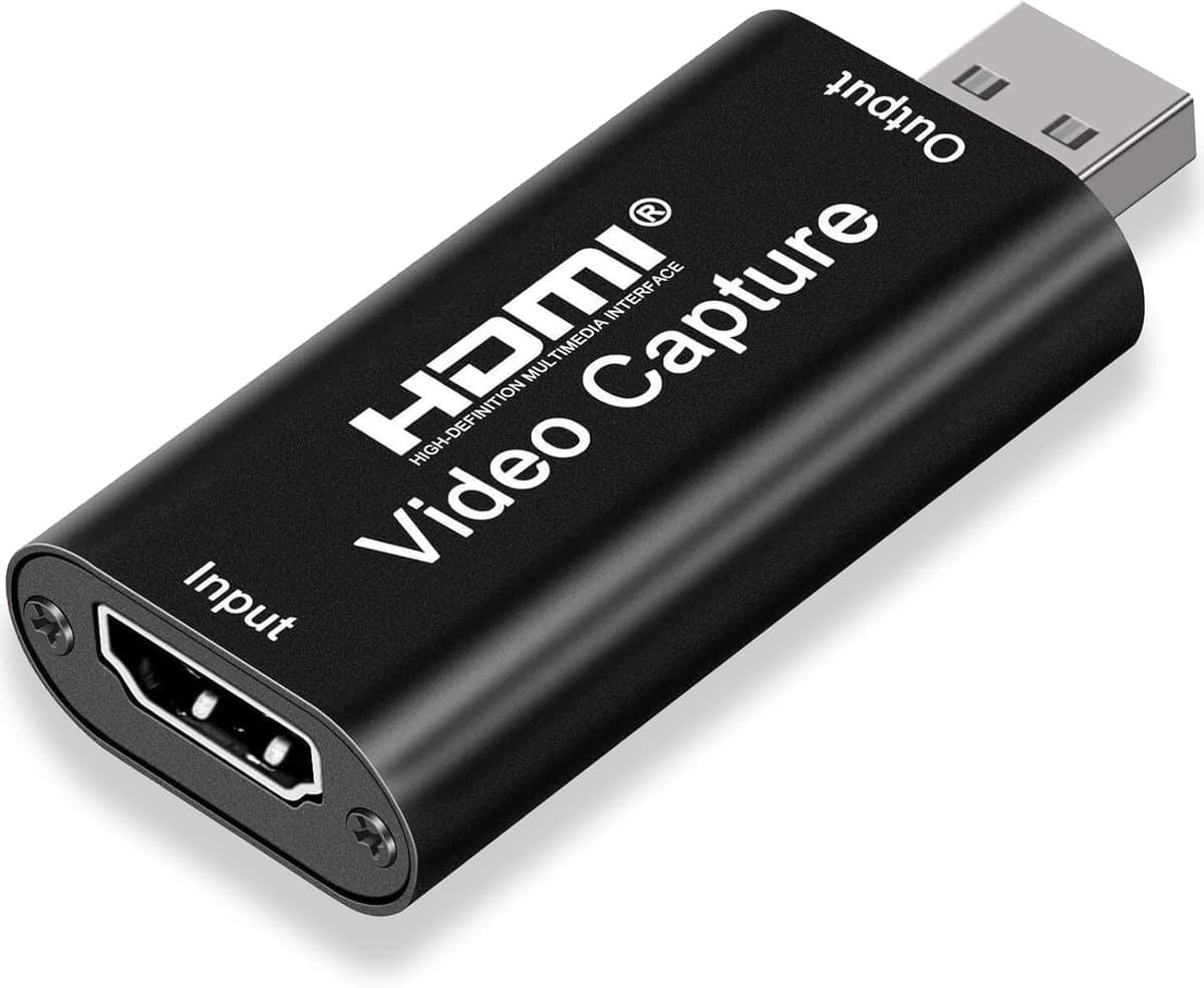 HDMI Capture Card – HDMI naar USB – Video opname – Record: Camera Gamen, Streamen, Video Bellen en Live Casts - Youtube - Twitch - Computer, Laptop — afbeelding 1