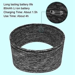 Sleep Headphones, Headband Bluetooth Music Cozy Headphones with Ultra-thin Speakers for Gym, Exercise, Yoga, 4 Hours Playtime, Cool — thumbnail 5
