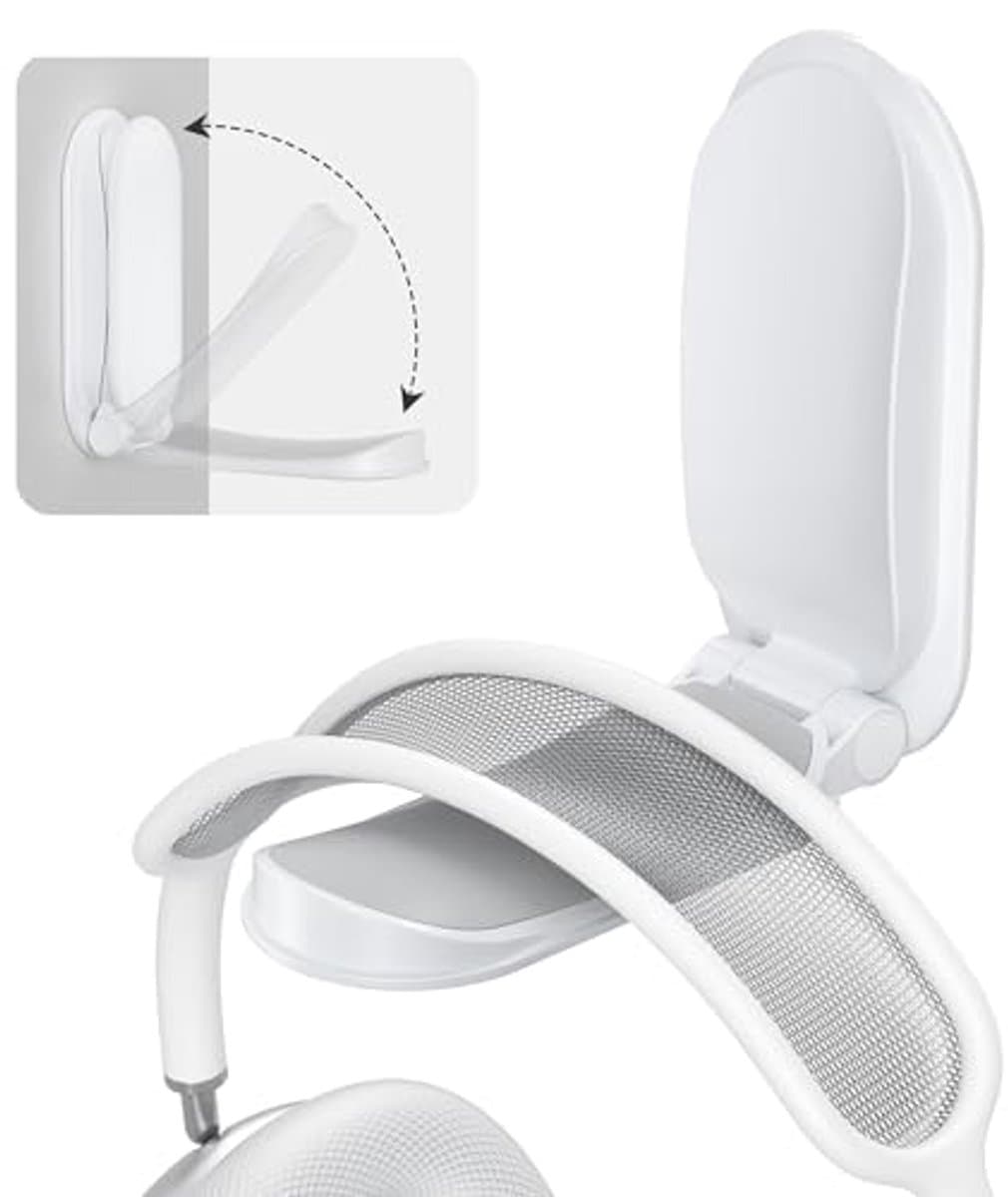 Opvouwbare Hoofdtelefoonstandaard met Zelfklevende Haak - Desk Organizer voor Hoofdtelefoons en Accessoires — afbeelding 1