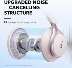 soundcore by Anker Space One Draadloze Over-ear Koptelefoon Roze - Headphones - Active Noise Cancelling, Multipoint Connection, 55 uur accuduur, Bluetooth 5.3, LDAC, Hi-Res Certified — thumbnail 7