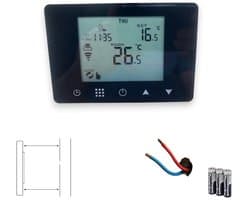 Slimme thermostaat voor cv | Zwart | Wifi | Zigbee | Touchscreen | Tuya Smart Life | Dag- en weekschema