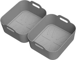 Geschikt voor COSORI 5L+5L Siliconen bakplaat airfryer dubbele parketpan accessoires- grijs
