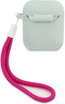 GUESS Vintage Siliconen AirPods 1 & AirPods 2 Case - Mint Groen — thumbnail 2
