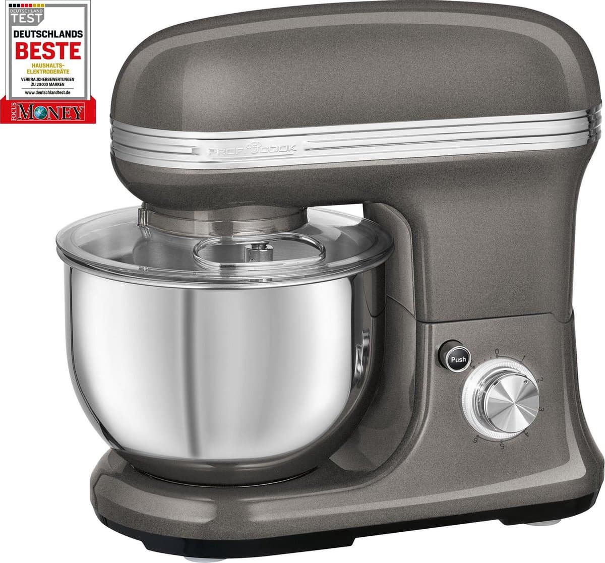 ProfiCook KM 1197 - Keukenmachine - 1200 W - 5 liter - antracietgrijs — afbeelding 1