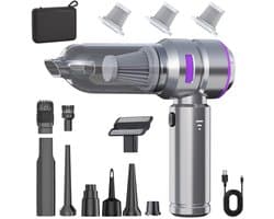 Draagbare auto-stofzuiger | Handzame reiniger met blaasfunctie | Draadloos ontwerp, geschikt voor thuis, reizen en kantoor | Multifunctionele oplossing voor schoonmaken - Auto-stofzuigerset